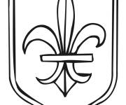 Coloriage et dessins gratuit Fleur de lis m&eacute;di&eacute;val royal à imprimer