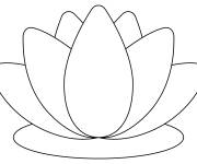 Coloriage fleur de lis simple à imprimer
