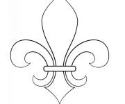 Coloriage et dessins gratuit Fleur de lis vectoriel à imprimer