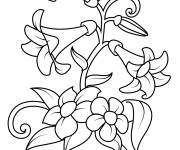 Coloriage Fleurs de lis dans une vase