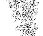 Coloriage Fleurs de lis en motif