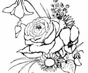 Coloriage Bouquet de fleurs