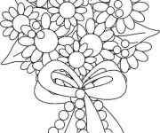 Coloriage Bouquet Fleur arrang&eacute;s