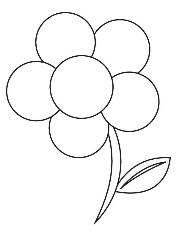 Coloriage Fleur adulte maternelle dessin gratuit à imprimer