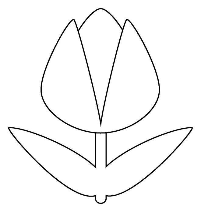 Coloriage et dessins gratuits Fleur de tulipe facile à imprimer
