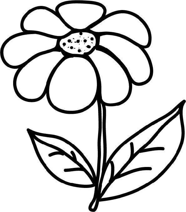 Coloriage Fleur en noir et blanc dessin gratuit à imprimer