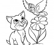 Coloriage Fleur et Animaux
