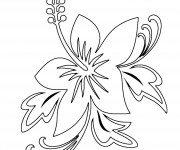 Coloriage Fleur pour d&eacute;coration