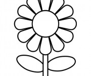 Coloriage Fleur simple &agrave; d&eacute;corer
