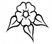 Coloriage Fleur vecteur