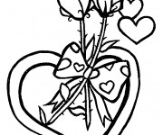 Coloriage Fleurs et Amour