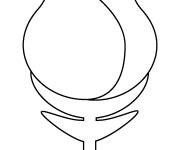 Coloriage Rose fleur &Eacute;moji