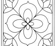 Coloriage Tableau de Fleur vecteur