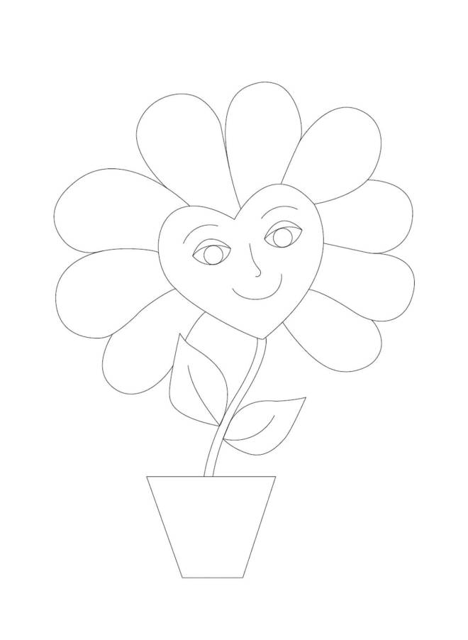 Coloriage et dessins gratuits Une fleur avec un visage à imprimer