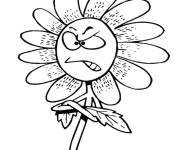 Coloriage Une fleur en col&egrave;re