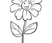 Coloriage Une fleur heureuse