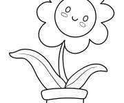 Coloriage Une fleur tournesol facile