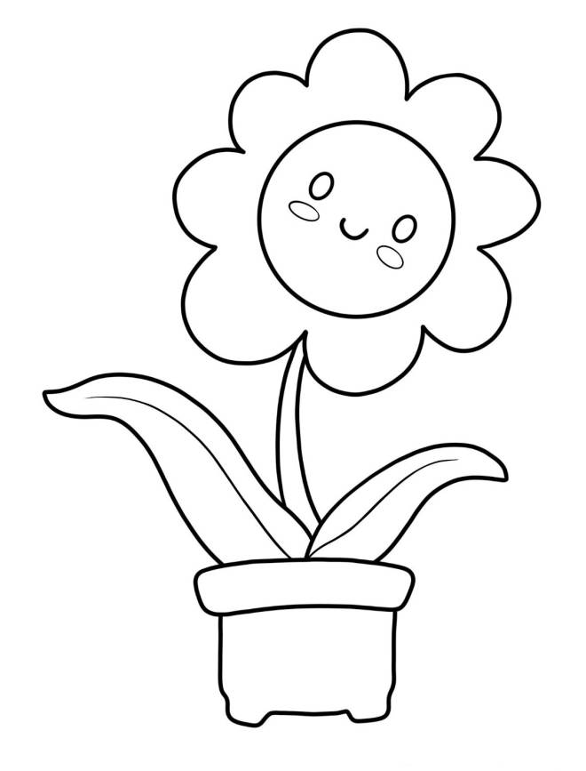 Coloriage et dessins gratuits Une fleur tournesol facile à imprimer