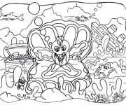 Coloriage Fond Marin mandala