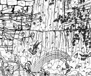 Coloriage Belle for&ecirc;t tropicale