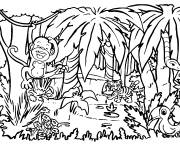Coloriage et dessins gratuit Bonne foret tropicale à imprimer