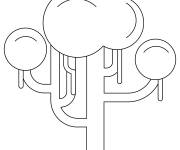 Coloriage for&ecirc;t tropicale en &eacute;moji facile