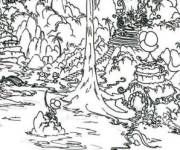 Coloriage et dessins gratuit for&ecirc;t tropicale petite section à imprimer