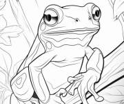 Coloriage Grenouilles arboricoles de la foret