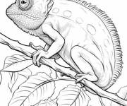 Coloriage Illustration d'un Cam&eacute;l&eacute;on