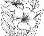 Coloriage Image des fleurs exotiques