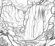 Coloriage La beaut&eacute; de la foret tropicale