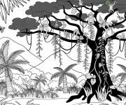 Coloriage La foret tropicale &agrave; imprimer