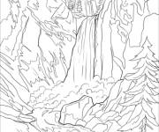 Coloriage et dessins gratuit Ours dans la foret tropicale à imprimer