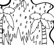 Coloriage et dessins gratuit Pluie dans la For&ecirc;t tropicale à imprimer