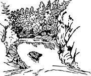 Coloriage Rivi&egrave;re dans la for&ecirc;t tropicale