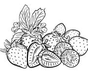 Coloriage Collection des fraises &agrave; imprimer