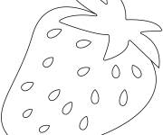 Coloriage et dessins gratuit Dessin d'une fraise &agrave; colorier à imprimer