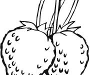 Coloriage Deux fraises en ligne