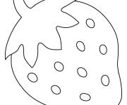 Coloriage Emoji de fraise