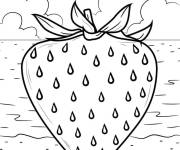 Coloriage Fraise aux graines