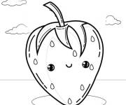 Coloriage Fraise dans la nature