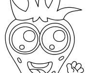 Coloriage et dessins gratuit Fraise kawaii de dessin anim&eacute; à imprimer