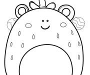 Coloriage Fraise kawaii mignonne pour les enfants