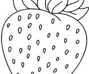 Coloriage et dessins gratuit Fraise pour cp à imprimer