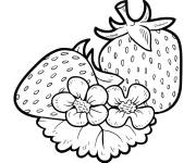 Coloriage et dessins gratuit Fraises maternelle à imprimer