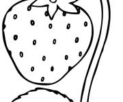 Coloriage et dessins gratuit Fraisier et fraise à imprimer