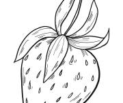 Coloriage Fruit de fraise &agrave; imprimer
