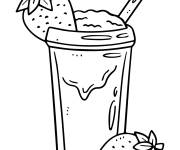 Coloriage Jus de fraise