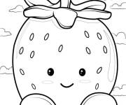 Coloriage La joie dans les yeux d'une fraise