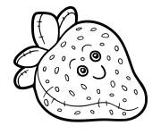 Coloriage et dessins gratuit On trouve le vitamine B9 dans les fraises à imprimer